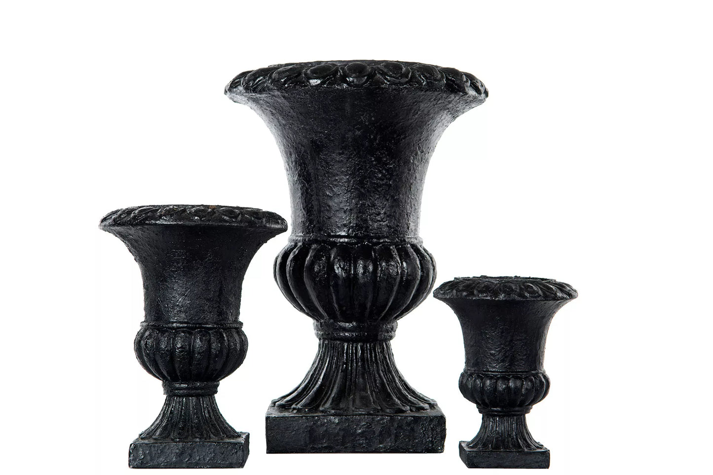 Elegant blomsterkrukke i sort – klassisk design med tidløs sjarm - finnes i 3 str