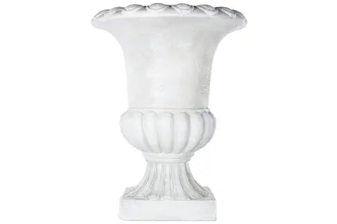 Pokal Blomsterkrukke Hvit Poly – Potte på Fot (61 cm)