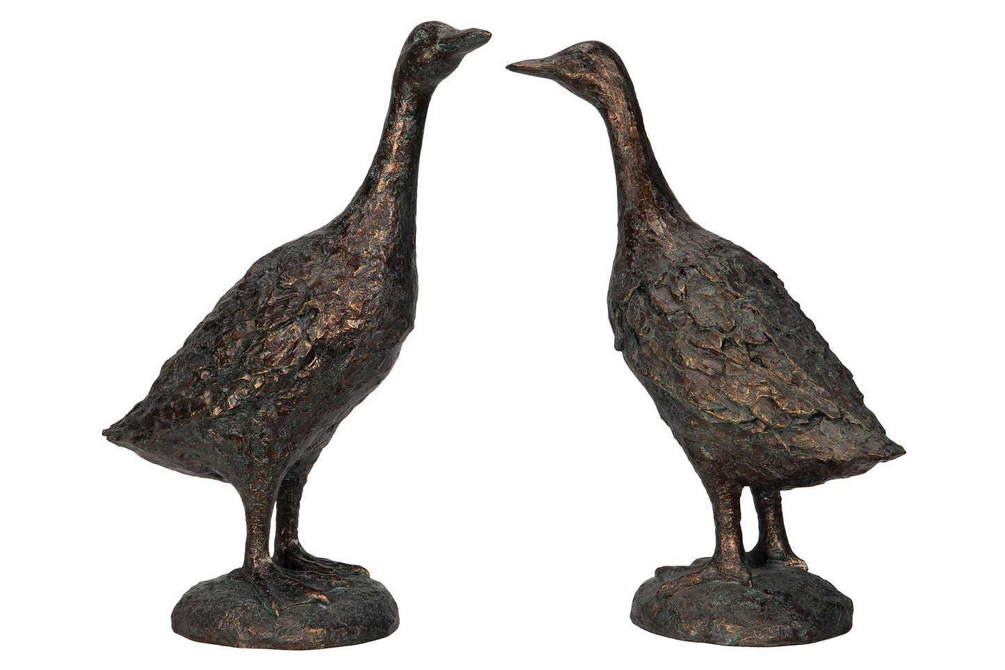Dekorativ gås figur – bronsefarget (assortert)