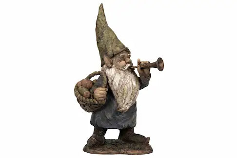 Hagegnom med Horn og Kurv – 48 cm