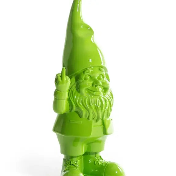 «Naughty Gnome» i lys grønn – frekk figur i stor størrelse