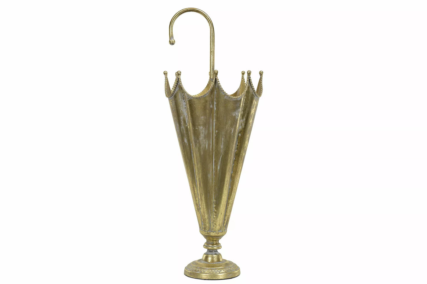 Paraplystativ i Metall – Statement Dekor i Champagne Gull (31x76 cm)