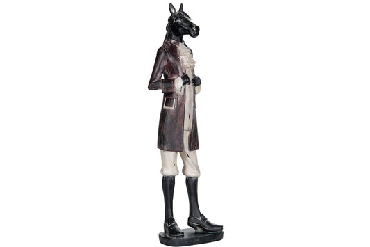 Skulptur Hest med Kavaj – Klassisk eleganse med et tvist 42cm