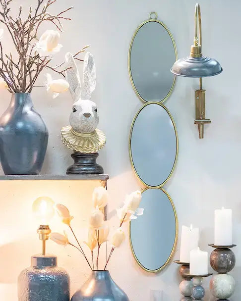 Speil Madine – Elegant veggspeil med tre ovale felt