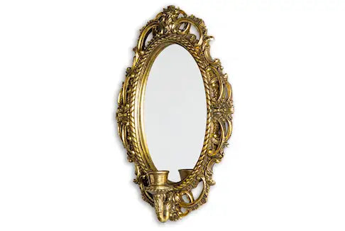 Vegglampett med speil – Ornamentert design