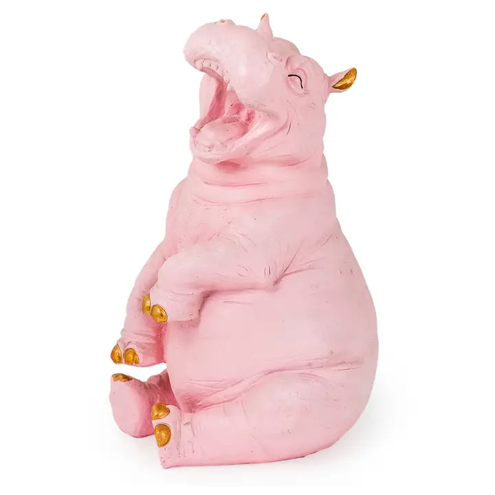 Møt Siri – vår unike flodhest figur i rosa og gull!