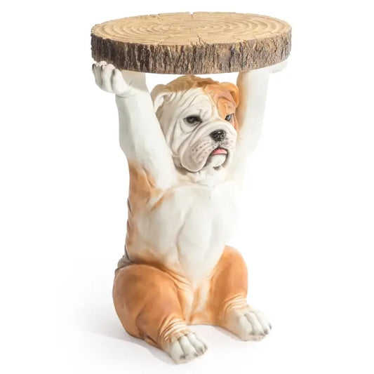 Bulldog med trestubbe – et sidebord med personlighet