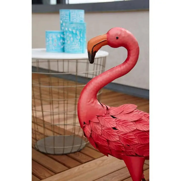 🚩 FORHÅNDSBESTILLING - Rosa flamingo i matt rosa metall selges pr stk